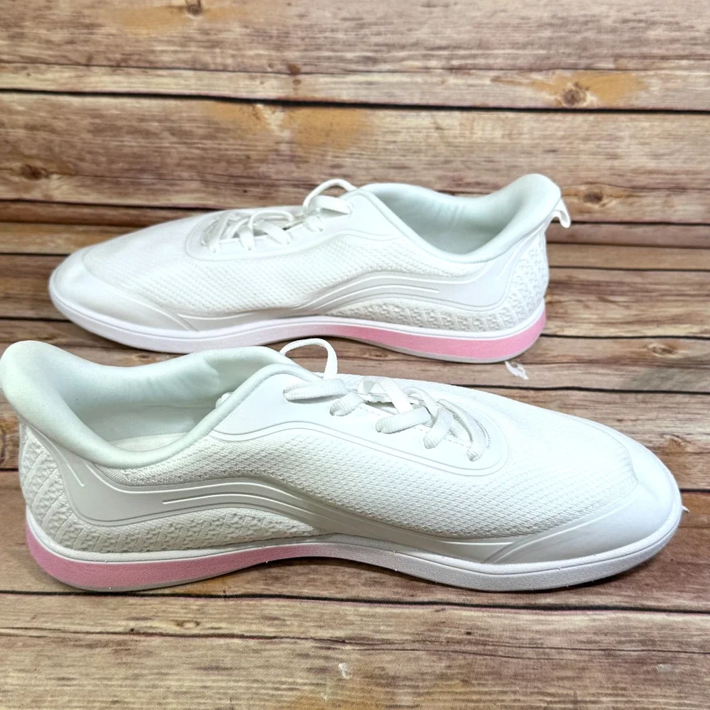 NWOB Hike Footwear HF Wave White Pink Pain Free Walk Shoes Barefoot Sneakers 10